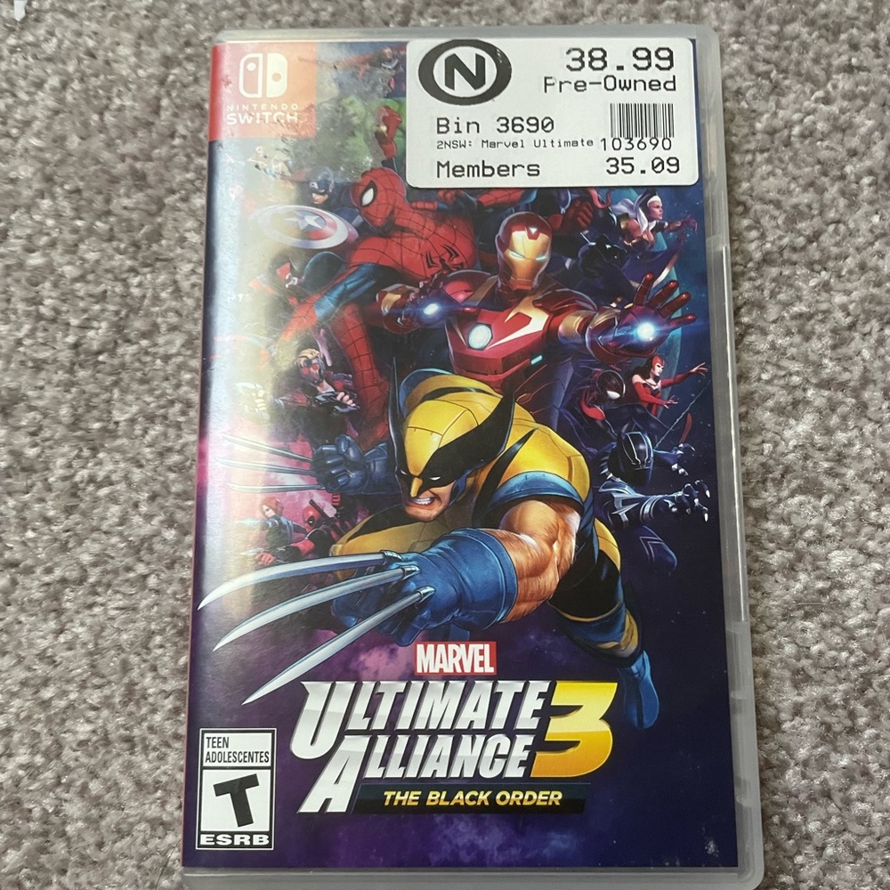 Marvel Ultimate Alliance 3: The Black Order Nintendo Switch game